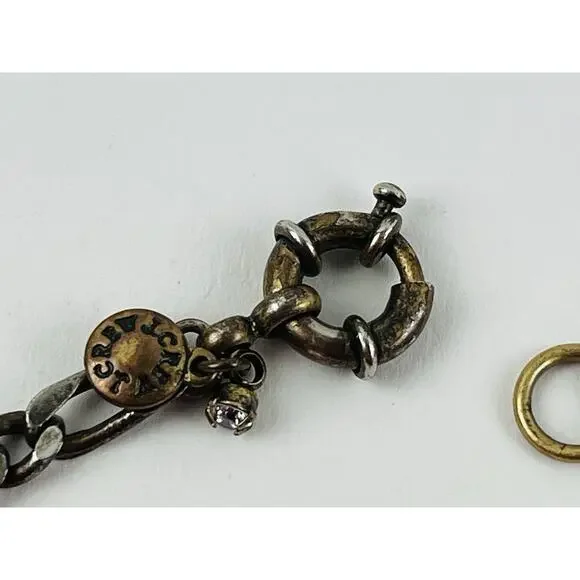 J. Crew Pink Orange Pave Crystal Bead Necklace Balls Gemoetric Elongated Y2k 80s - Picture 10 of 15